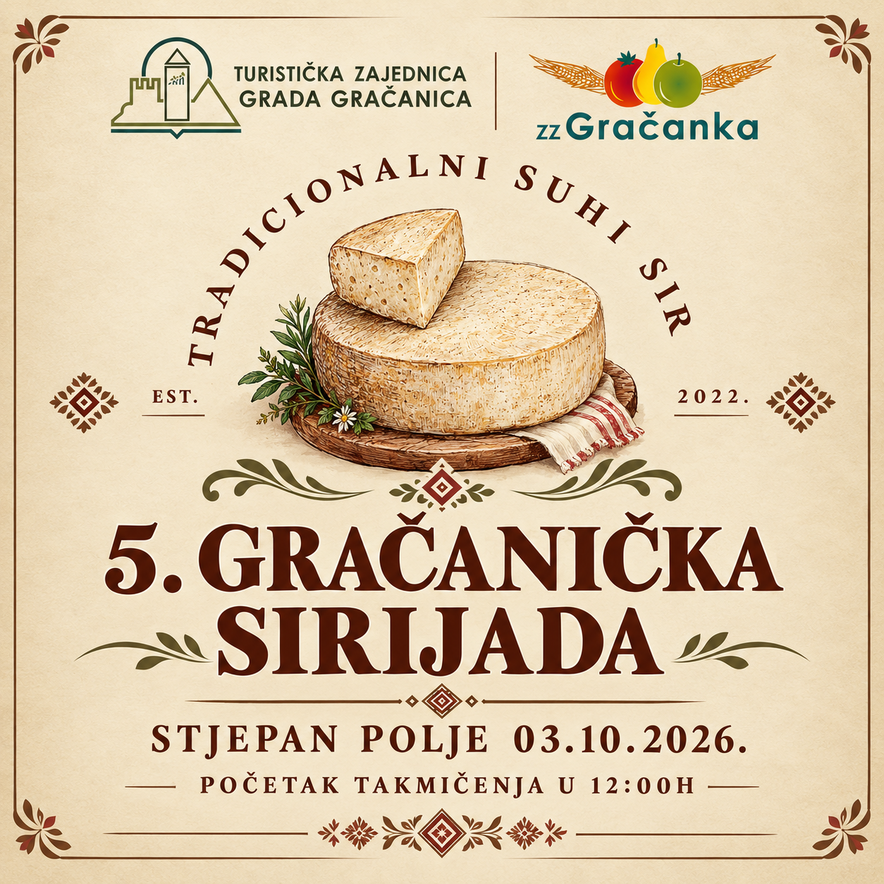 GRAČANIČKA SIRIJADA – TRADICIJA, AGROTURIZAM I DOMAĆA PROIZVODNJA