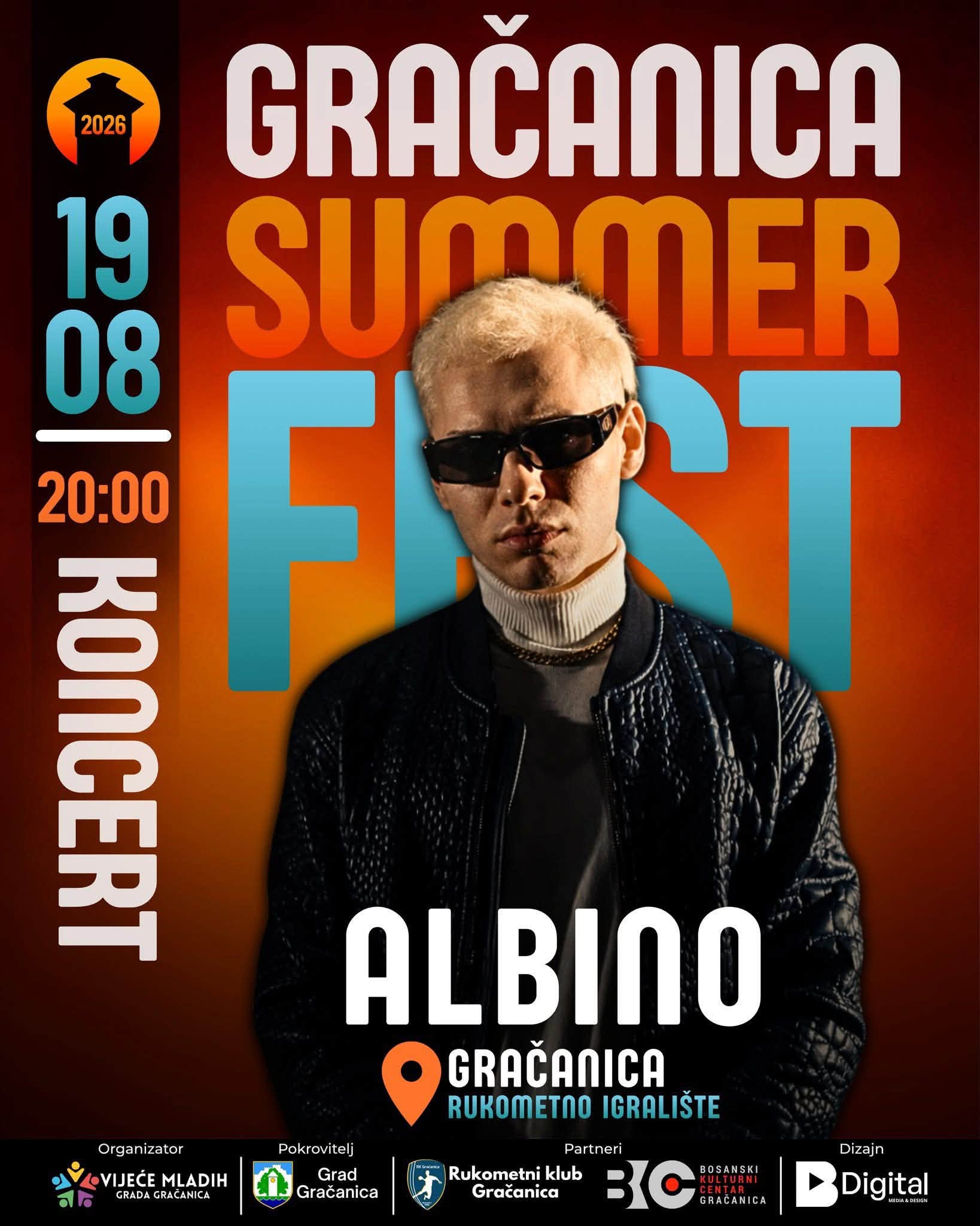 GRAČANICA SUMMER FEST 2026, u Gračanicu stižu Sajfer i Albino!