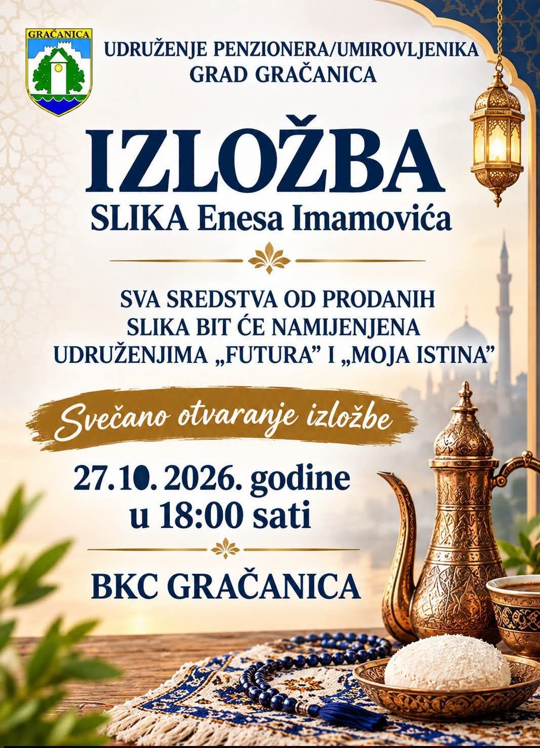 HUMANITARNA IZLOŽBA SLIKA ENESA IMAMOVIĆA